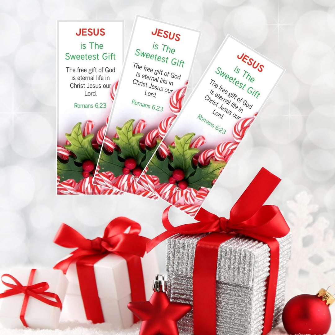 Jesus is The Sweetest Gift Christmas Bookmarks Bulk (100 Count)