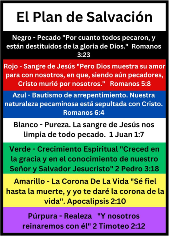 Spanish Plan of Salvation Pocket Cards bulk