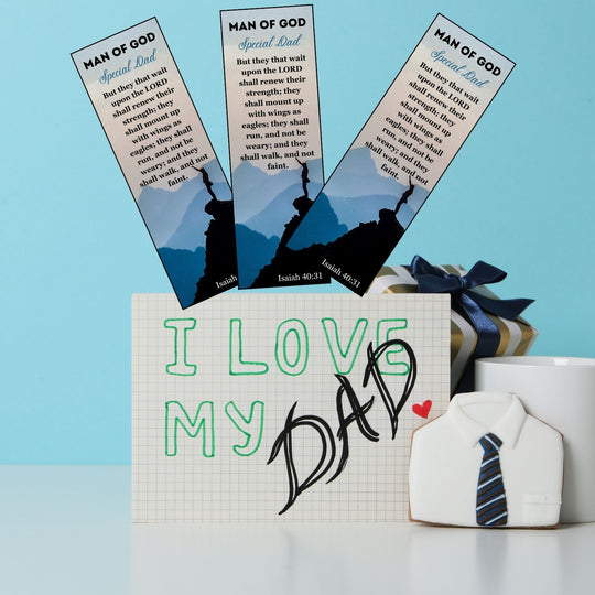 100 Isaiah 40:31 Father’s Day Bookmarks – Man of God Scripture Gift