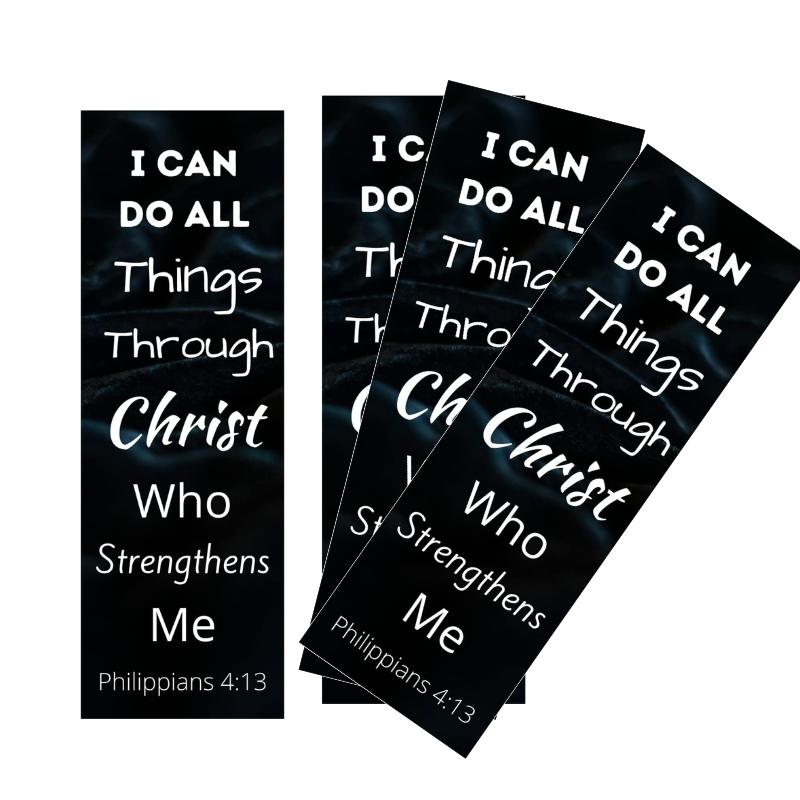 50 Count of I Can Do All Things Through Christ Who Strengthens Me Bookmarks - For Churches Handouts