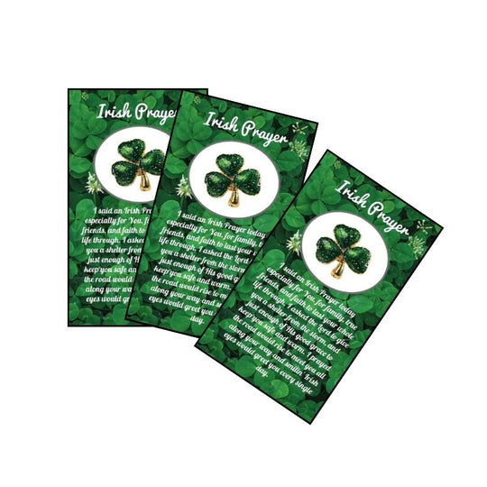 Shamrock, Glitter, Metal, Pins, Irish, Prayer, Blessing, St. Patrick's Day, Jewelry, Women, Faith, Gifts, Poem, True Friends, Storm, Road, Eyes, Good Grace, Warmth, Grace