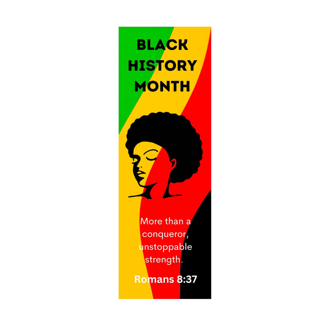 100 Count Religious Black History Month Bookmarks Gifts Romans 8:37