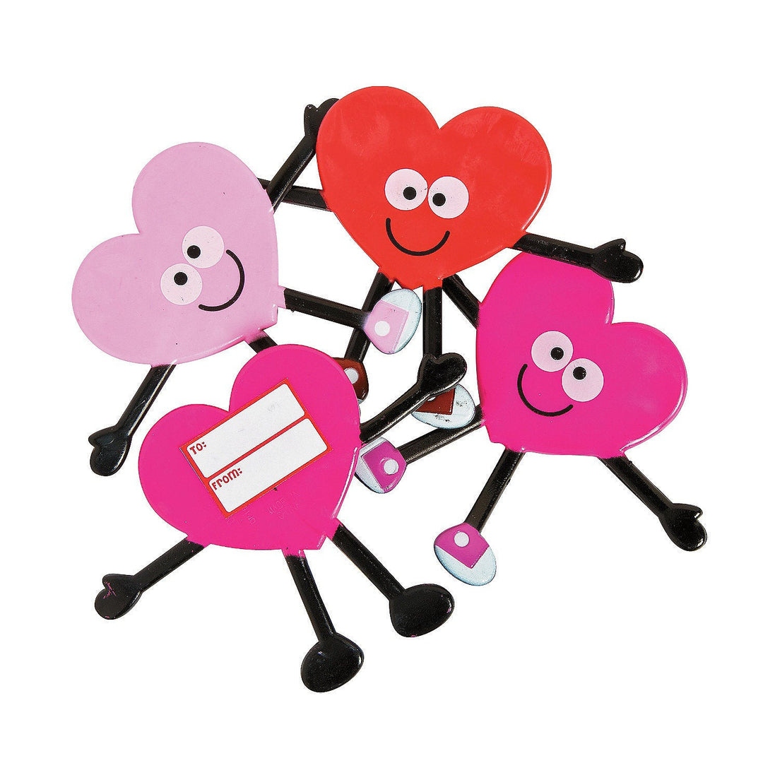 Valentine heart shaped bendables 12 count