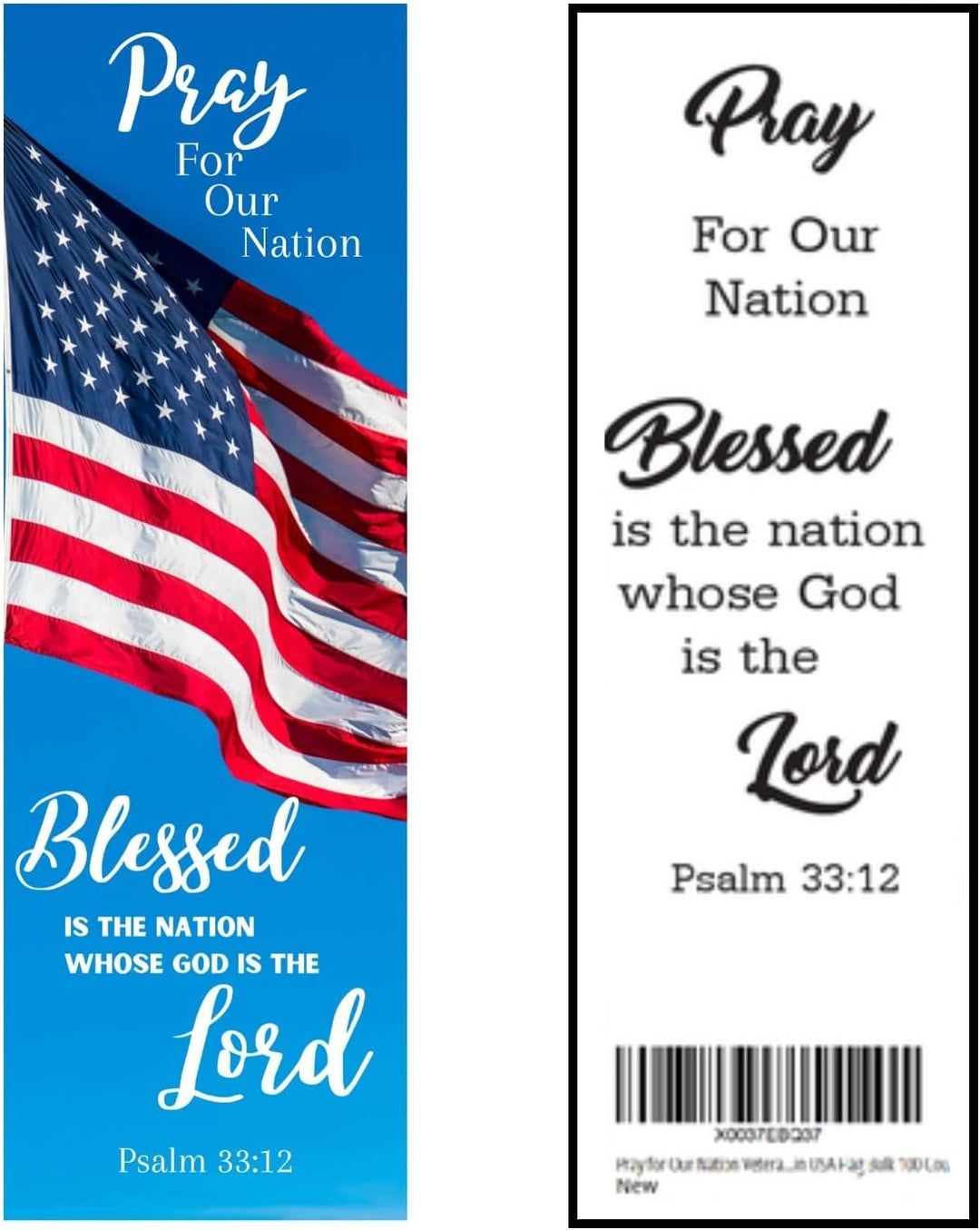 100 Count Pray for Our Nation Veterans Gifts Military Patriotic Bible Verse Bookmarks Fourth of July