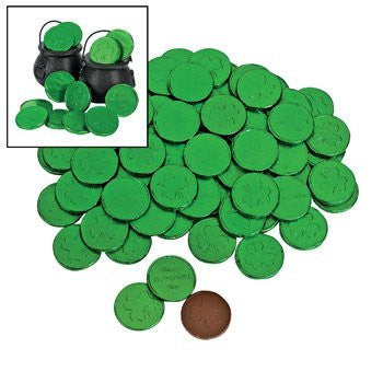 St Patricks Day Chocolate Coins - St. Patricks Day & Leprechaun Theme 75 Pieces 1LB