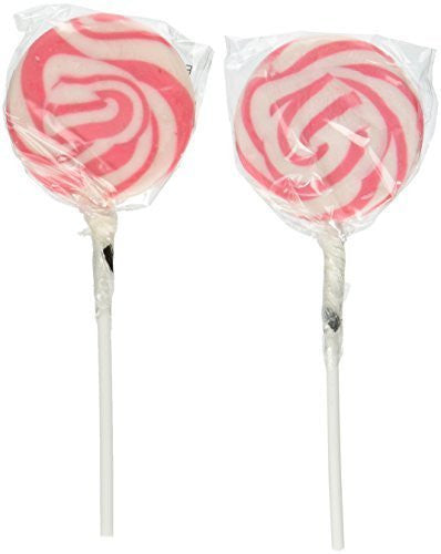 Pink Swirl Pops for Baby Girl Shower Birthday Party Treats (1-Pack of 24)