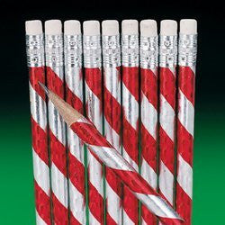 PRISM CANDY CANE PENCILS (6 DOZEN) - BULK