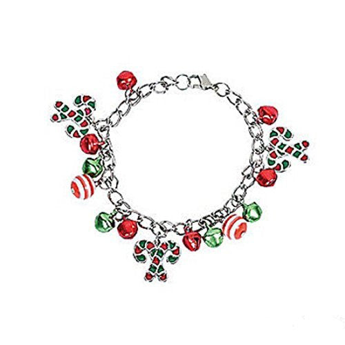 Metal Candy Cane Bracelets - 6 Pack