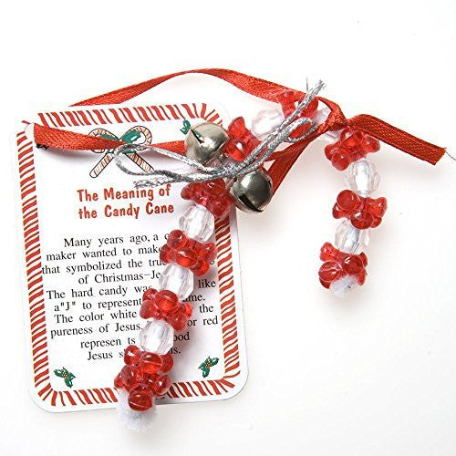 “Meaning of the Candy Cane” Beaded Christmas Ornament Craft Kit Makes 12