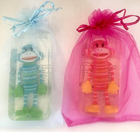 Toy Embedded Kid Sock Monkey Soap Set of 2