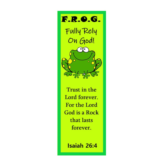 10 Fully Rely On God Bracelets With Frog Bookmarks