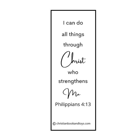 100 Bulk Pack I Can Do All Things Through Christ Who Strengthens Me Bible Verse Religious Christian Bookmarks