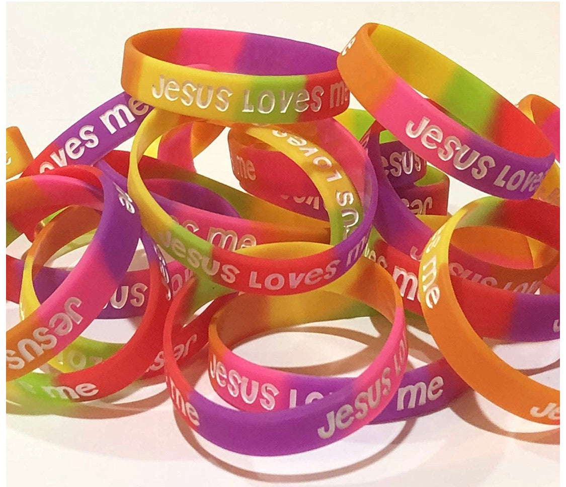 Jesus Loves Me John 3 16 Youth Bracelets Christian Party Favors