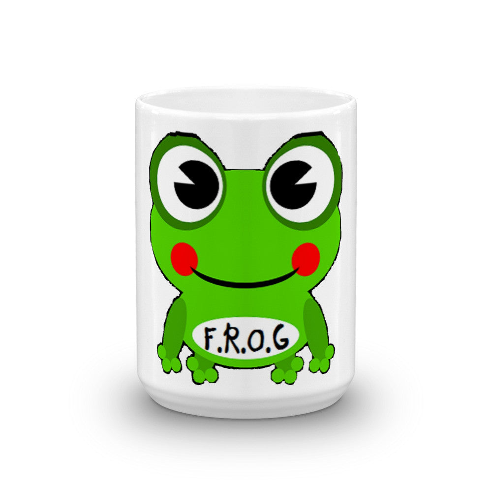 Fully Rely On God Cartoon Frog Mug