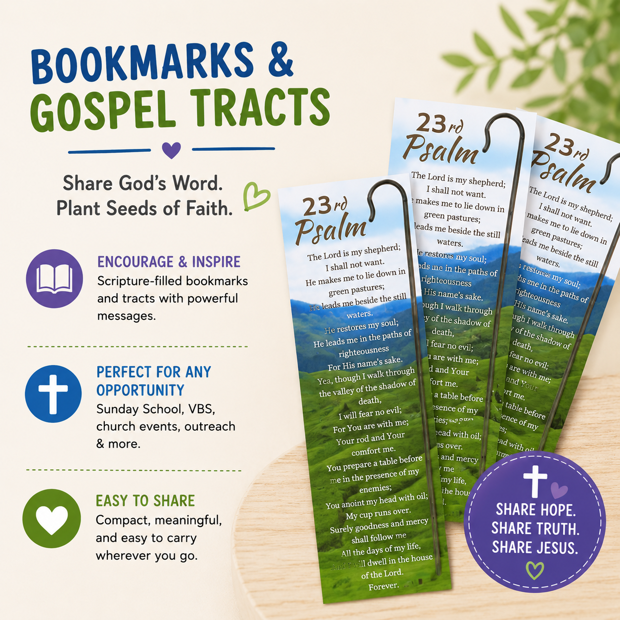 Bookmarks &  Gospel Tracts