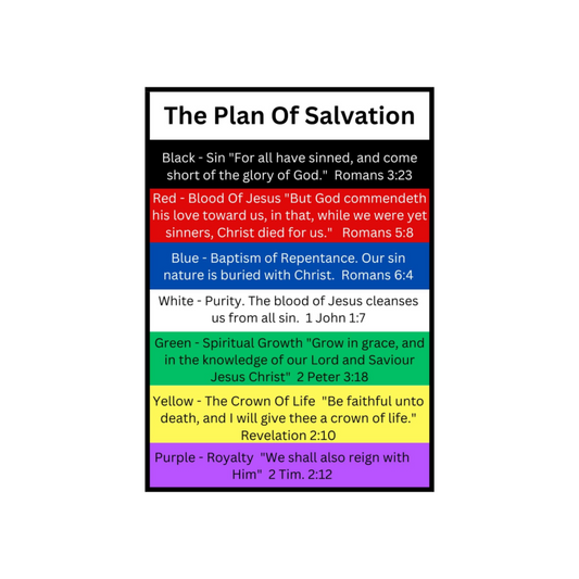 100 Bulk Count of Plan of Salvation Prayer Pocket Cards