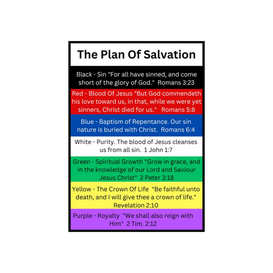 100 Bulk Count of Plan of Salvation Prayer Pocket Cards