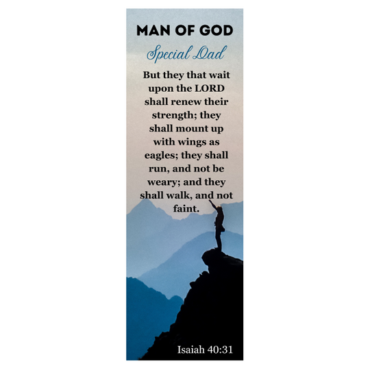 100 Isaiah 40:31 Father’s Day Bookmarks – Man of God Scripture Gift