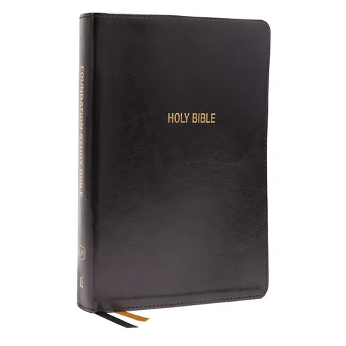 Kjv, Foundation Study Bible, Large Print, Leathersoft, Black, Red Letter, Comfort Print: Holy Bible, King James Version
