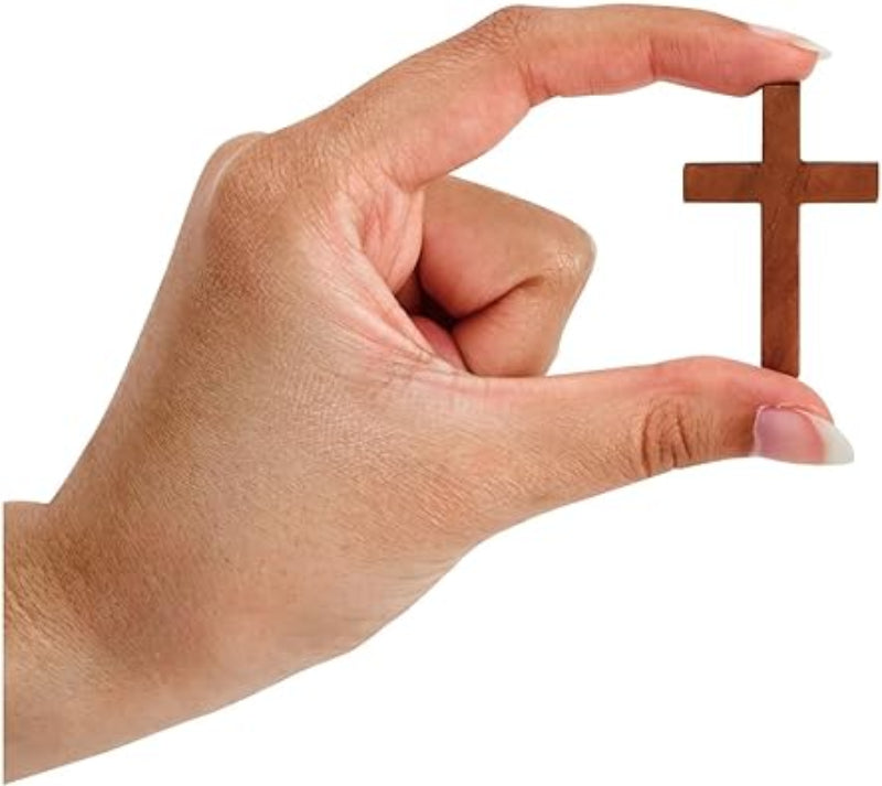 Mini 2" Stained Wooden Crosses 24 Count