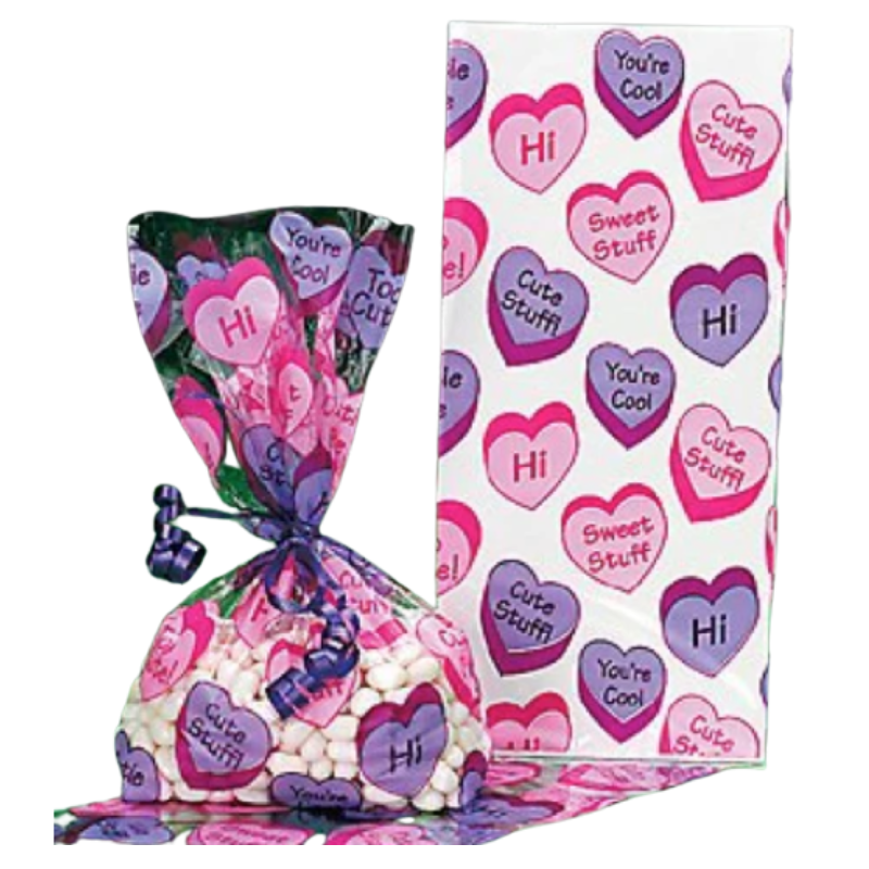 24 count conversation hearts valentine goodie bags