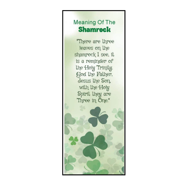 Meaning of The Shamrock St Patrick's Day Bookmarks Bulk (100 Count)