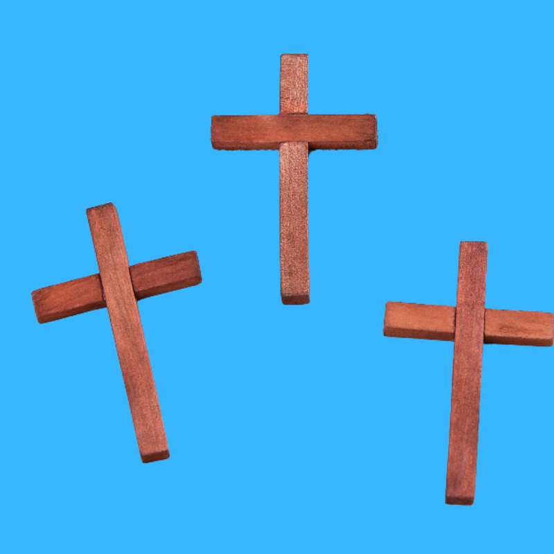 3" mini wooden crosses bulk