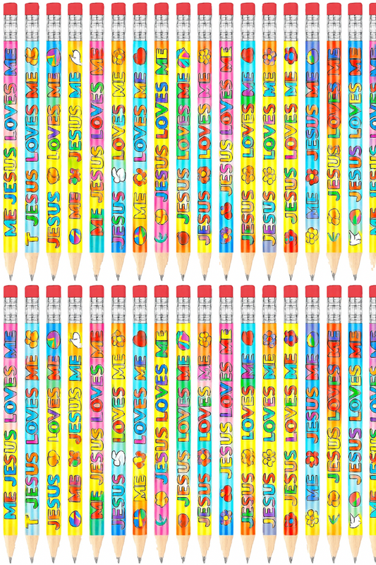 Jesus Loves Me Pencils 48 count