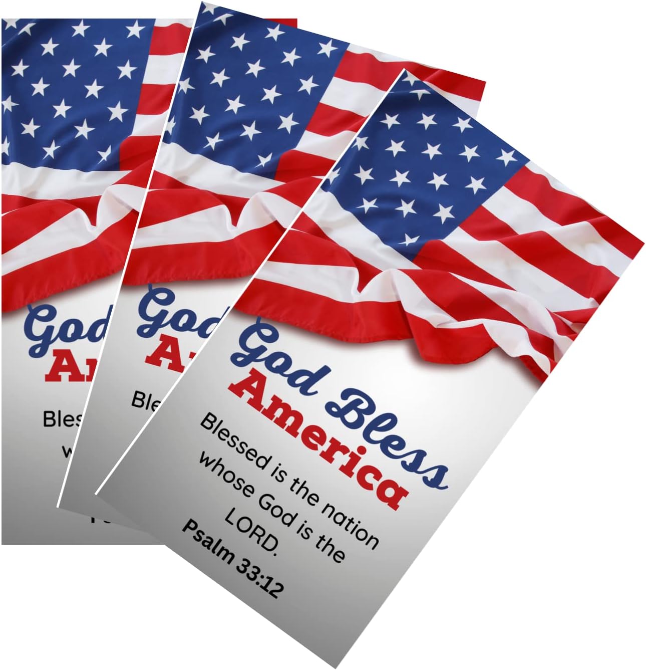 50 Count USA Flag God Bless America Patriotic Prayer Pocket Wallet Cards