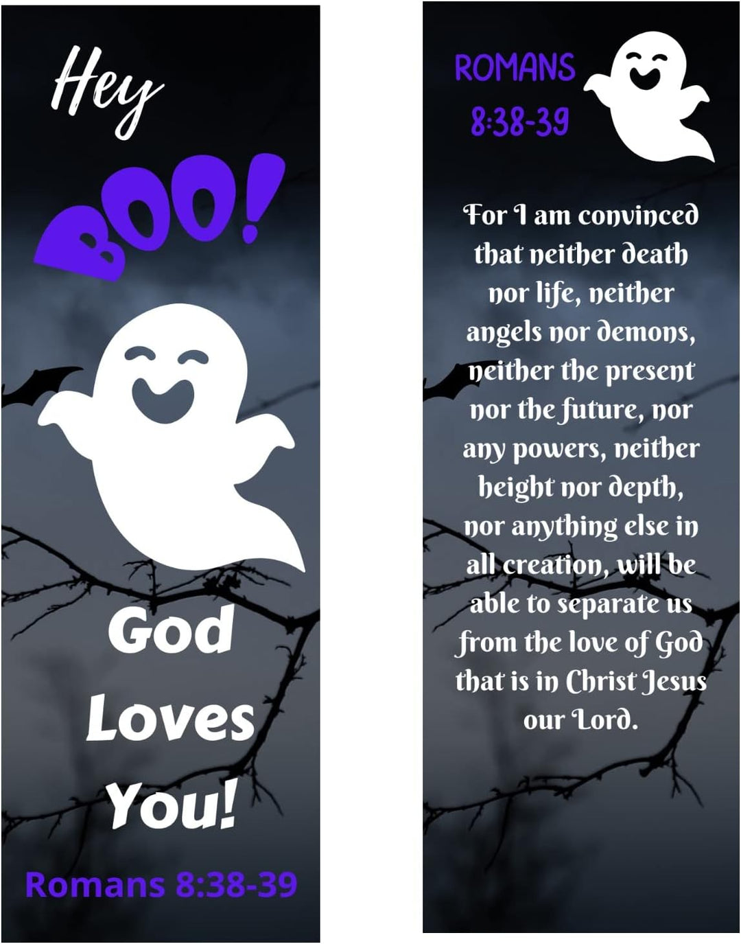 100 Count Bulk Pack Ghost Hey Boo God Loves You Halloween Alternative Bookmarks Christian Handouts