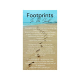 100 Bulk Count of Footprints In The Sand Poem Gifts - Pocket Prayer Card - Christian Bookmarks - Wallet Cards