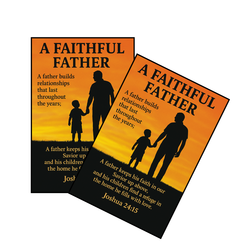 10 Count “A Faithful Father” Magnets – Joshua 24:15 Christian Gift