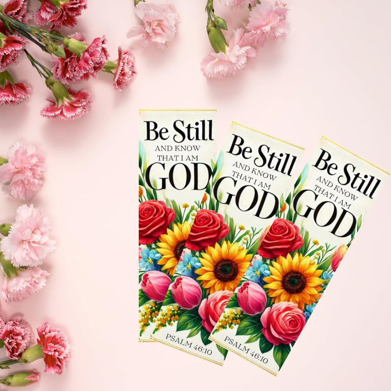 Be Still and Know That I Am God Floral Bookmarks 