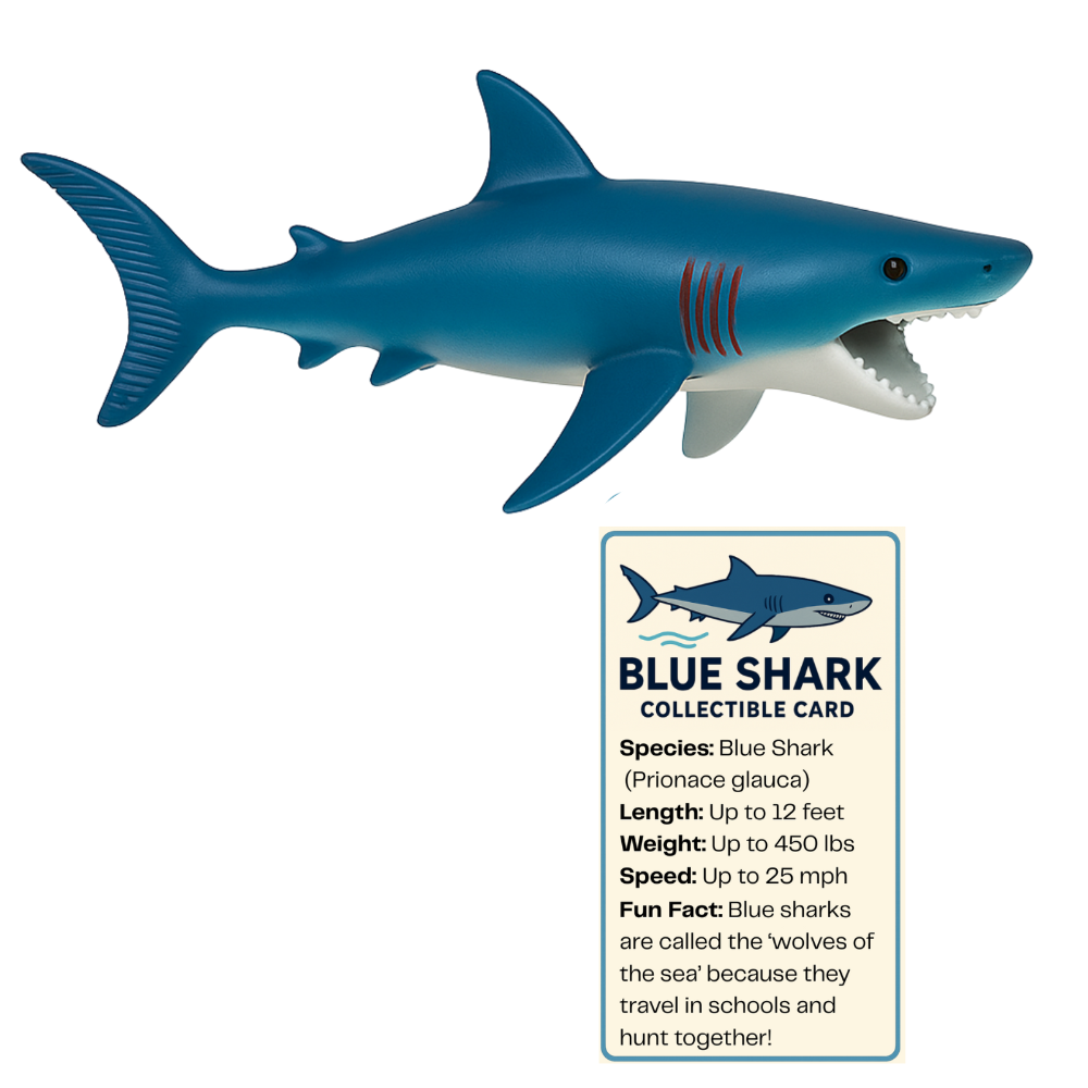 shark with greeting card