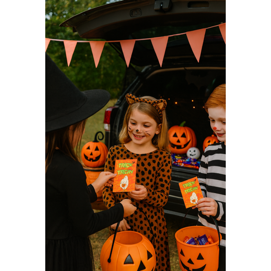 Christian Themed Gospel tracts for Halloween trunk or treat event