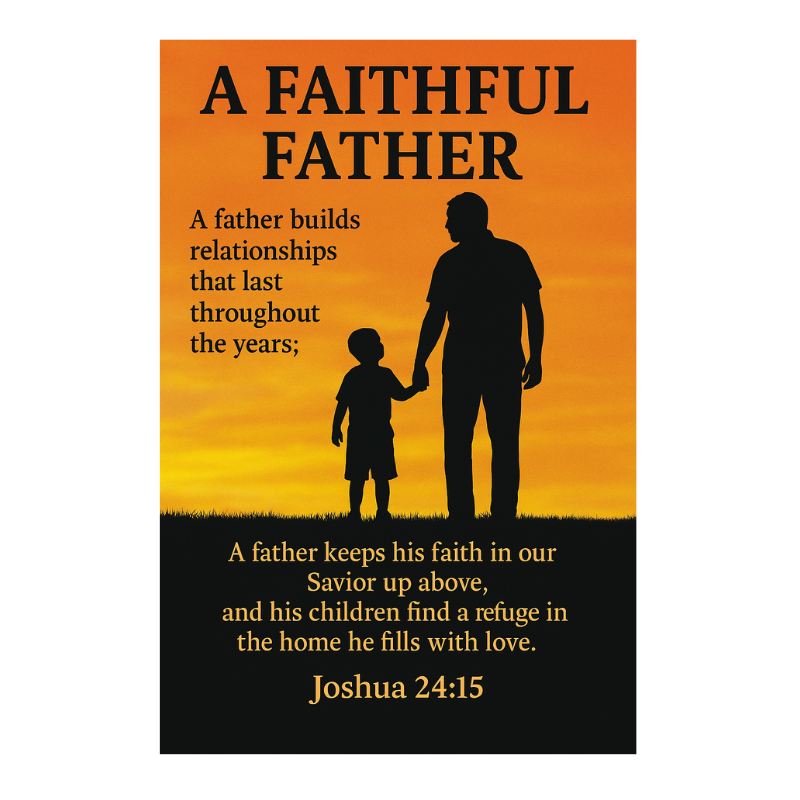 10 Count “A Faithful Father” Magnets – Joshua 24:15 Christian Gift