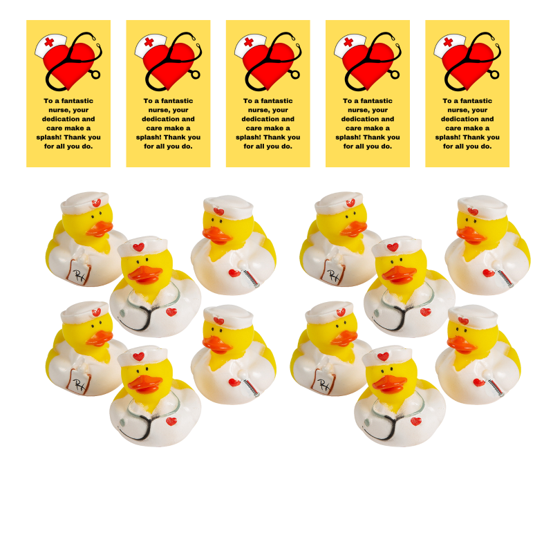 12 Nurse Rubber Ducks – Fun Gifts for Nurses, Doctors, Dentists