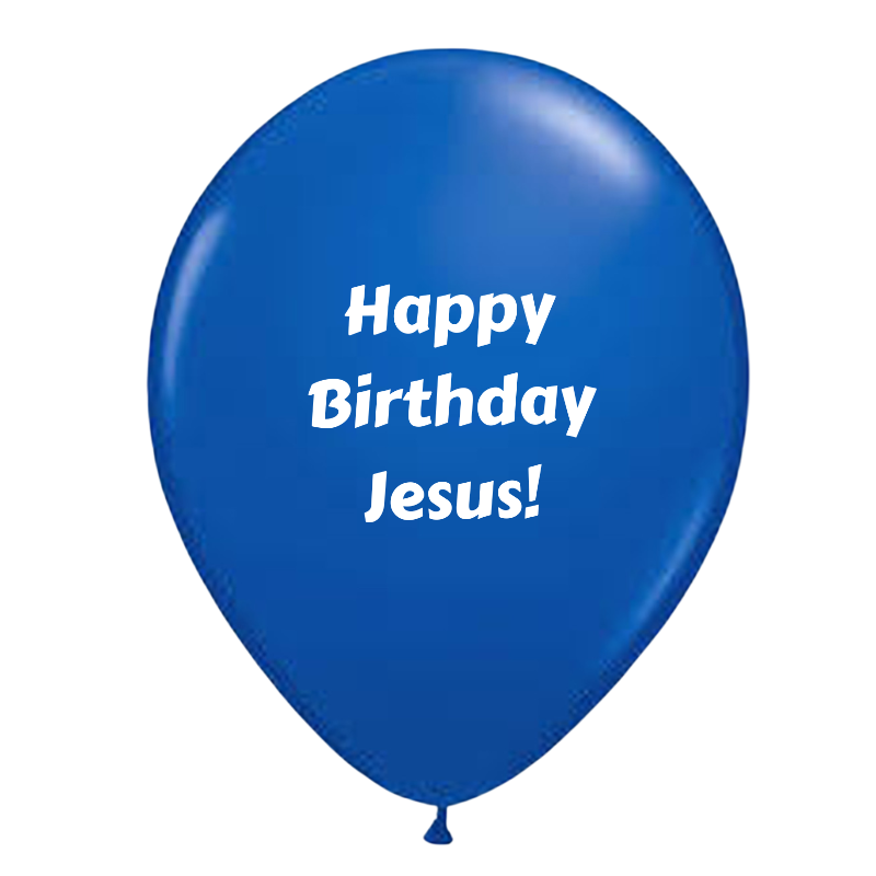 Happy birthday Jesus balloons