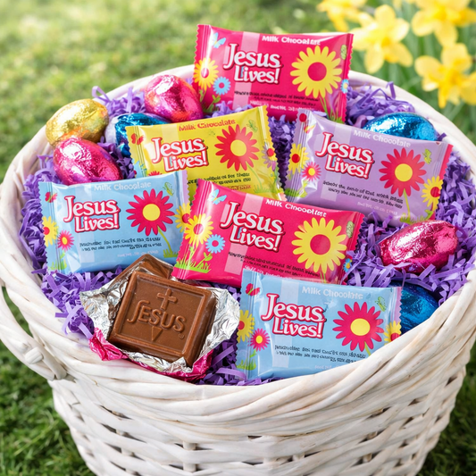 Jesus Lives – Milk Chocolate Easter Candy – Christian Resurrection Treats (20 Pieces)
