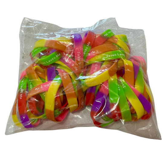 50 bulk count Jesus loves me bracelets
