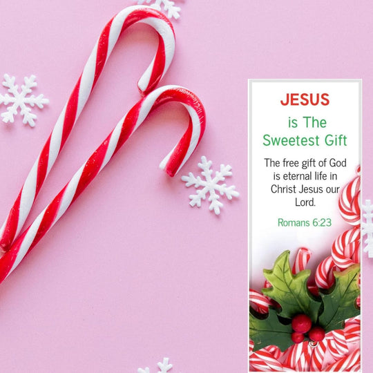 Jesus is The Sweetest Gift Christmas Bookmarks Bulk (100 Count)