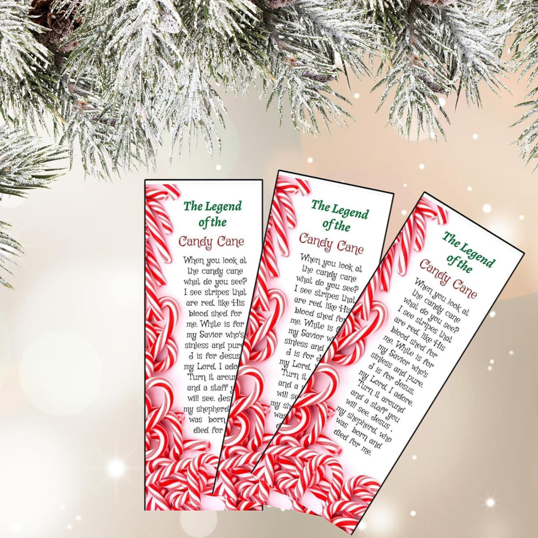 The Legend of The Candy Cane Christmas Bookmarks 50 Count