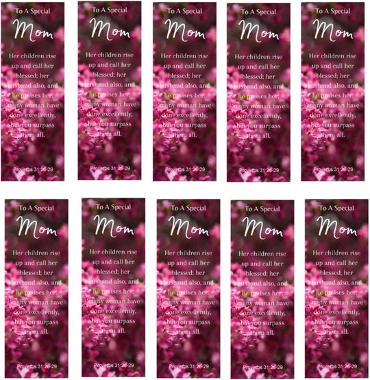 Pink Special Mom Christian Mother's Day Bookmarks