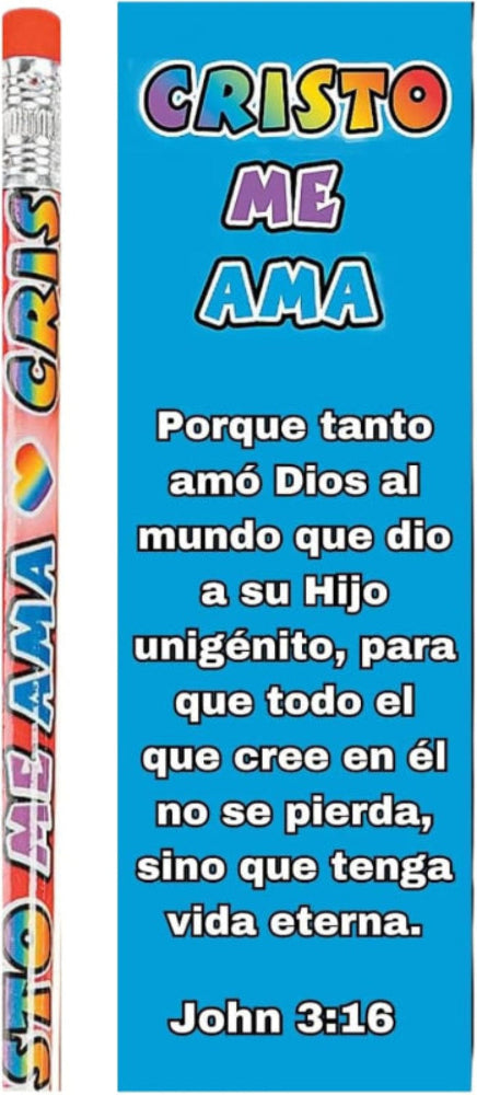 christian spanish bookmarks and pencils