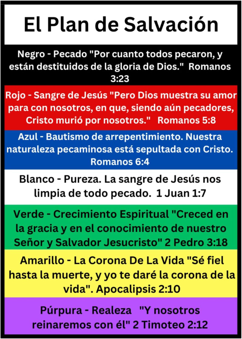  Spanish Plan of Salvation Pocket Cards bulk