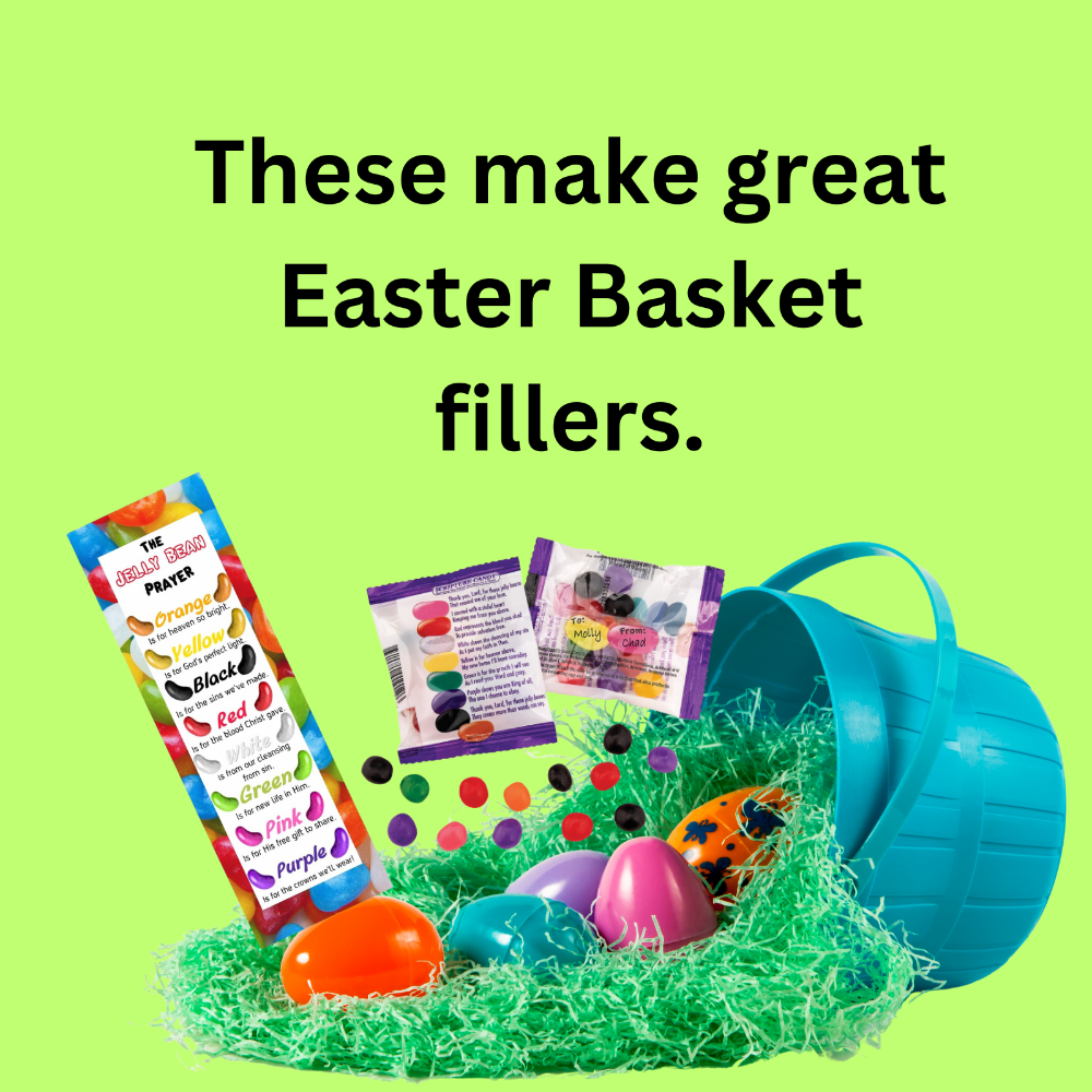 Jelly Bean Prayer Easter Favors – 15 Sets Bookmarks with Meaning of Jellybean Candy