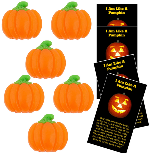 38 Bulk Christian Pumpkin Prayer Cards with Pumpkin Candy – Halloween Handouts
