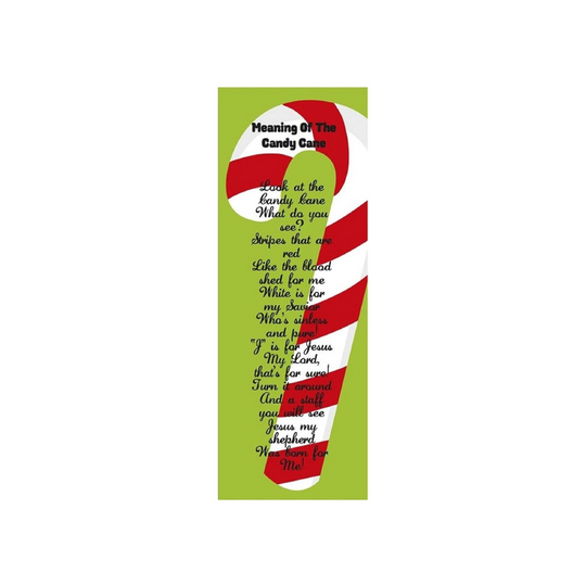 Meaning of The Candy Cane Christmas Bookmarks for Kids Bulk (100 Count)