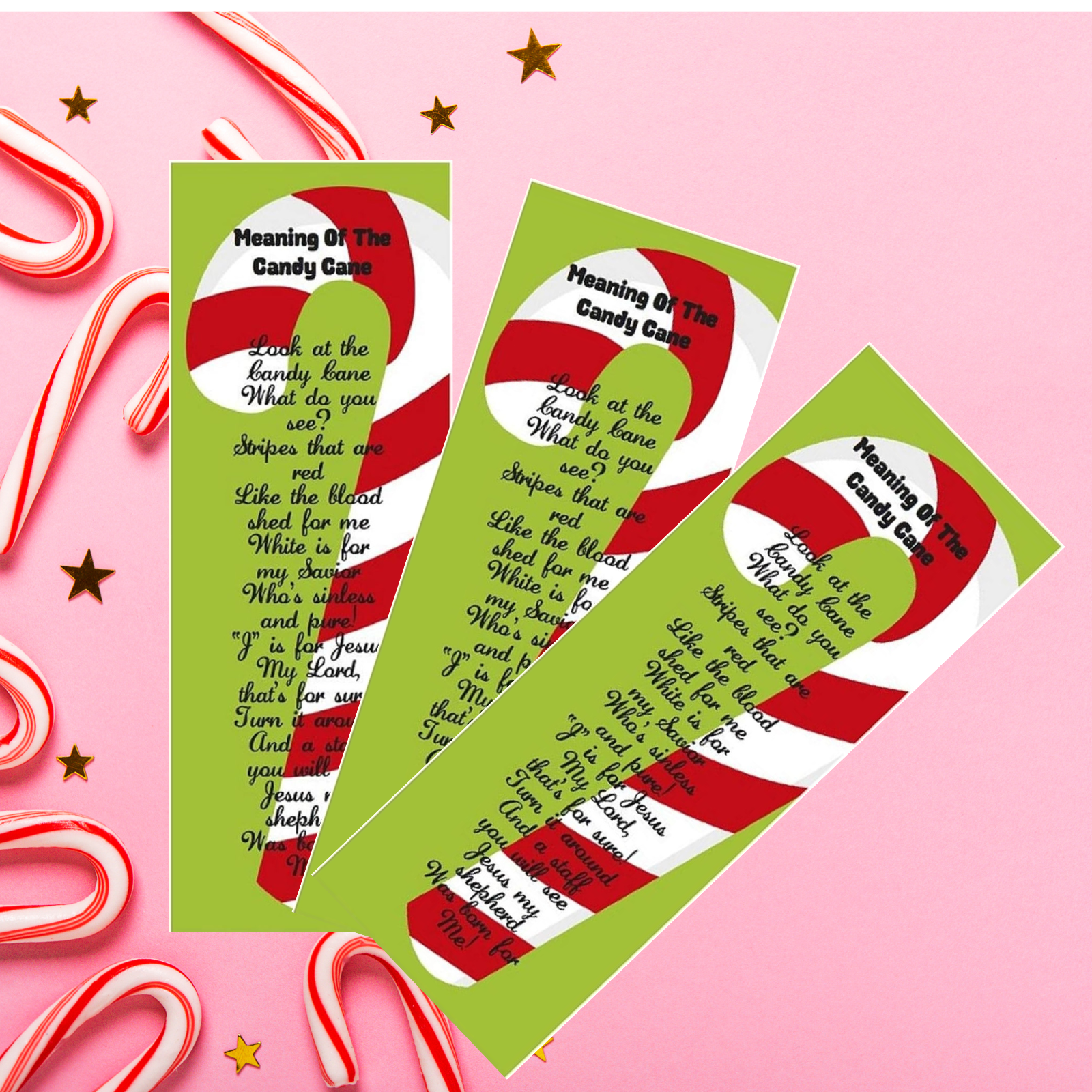Meaning of the candy cane bookmarks kids version 100 count