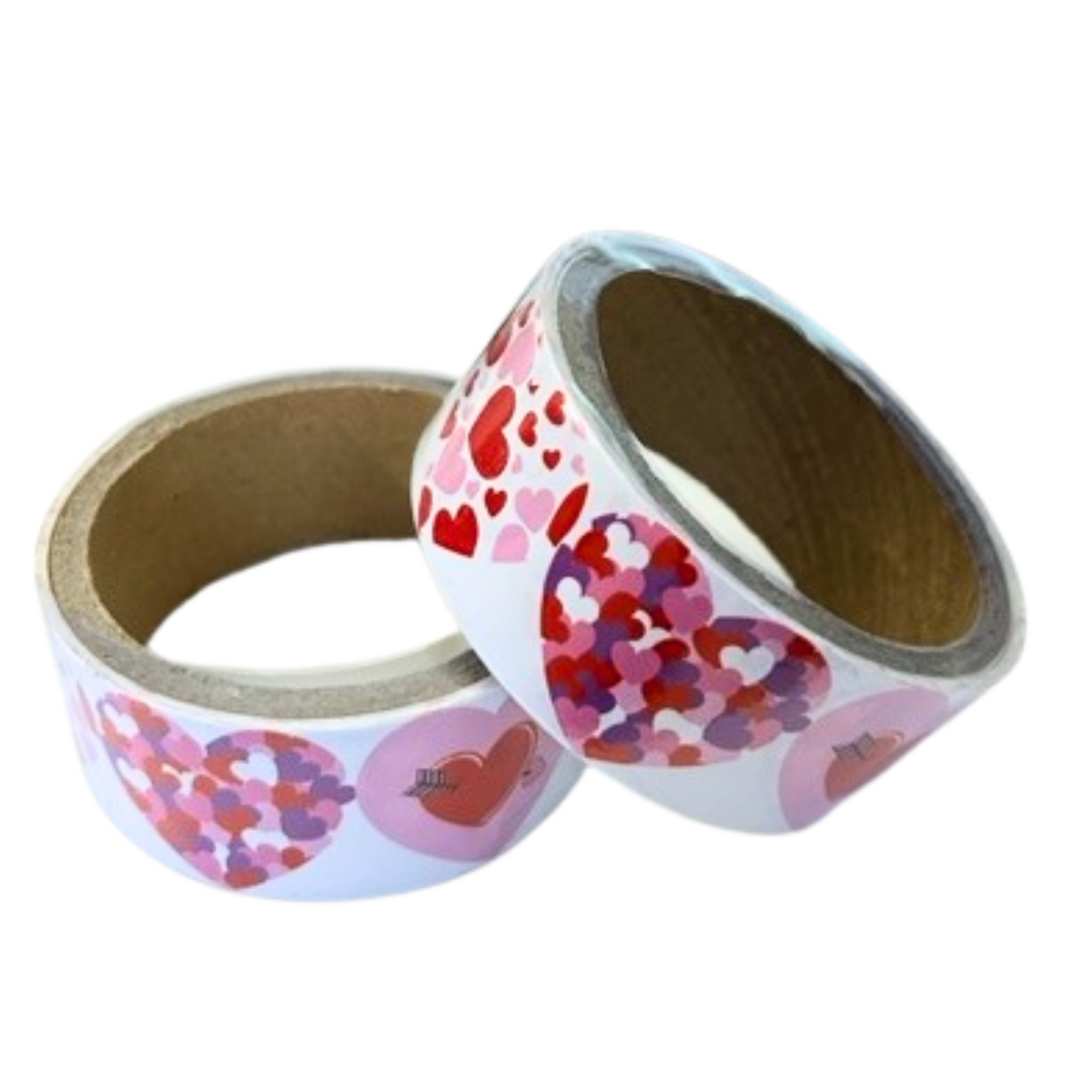 Valentine's Day Stickers - 2 Rolls, 200 Red & Pink Hearts